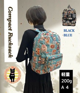 新商品 コンパクトリュック バック 軽量 犬柄  DOG柄 ECO 大容量 たためる