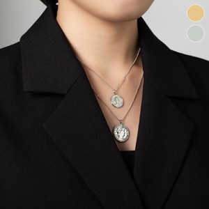 ネックレス《2連風コインモチーフネックレス 全2色》