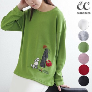 ニットジョーゼット柄 女性パッチワーク プルオーバー　2025AW　Economico