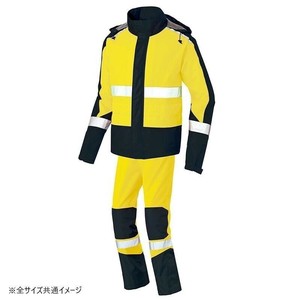 アイトス レインウエア(男女兼用)(FS-1110) イエロー×ブラック L 56206