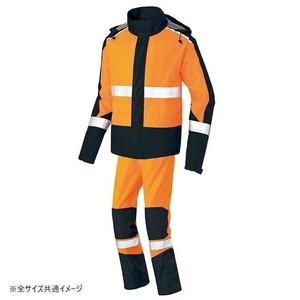 アイトス レインウエア(男女兼用)(FS-1110) オレンジ×ブラック M 56206