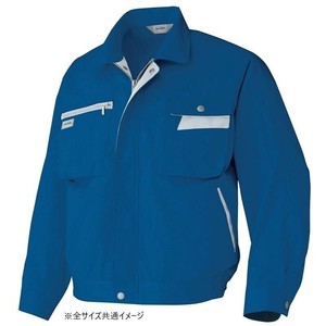 アイトス 長袖ブルゾン(男女兼用) ブルー×シルバーグレー 6L 6321