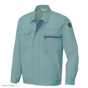 アイトス 長袖サマーブルゾン(男女兼用) サファイアブルー(配色あり) 6L 5370