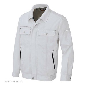アイトス 長袖サマーブルゾン(男女兼用) シルバーグレー×ブラック LL 5560