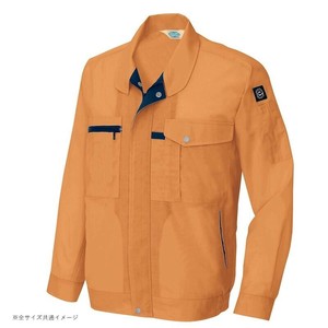 アイトス 長袖サマーブルゾン(男女兼用) オレンジ 5L 5360