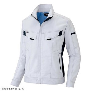 アイトス 長袖ブルゾン(男女兼用) シルバーグレー×ネイビー 3L 6801