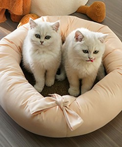 円形爪とぎクッションベッド 型 猫 ネコ マット ペット