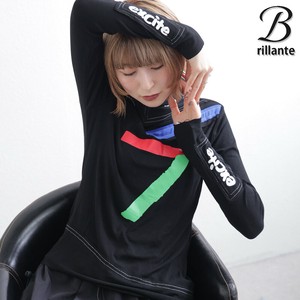 ラインペイント 英字ロゴ入りリブトップス  BRILLANTE東京（201240）