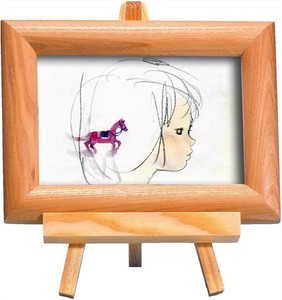 ナチュラルイーゼル付(ちひろ絵はがき一枚入り)　1415640・横顔