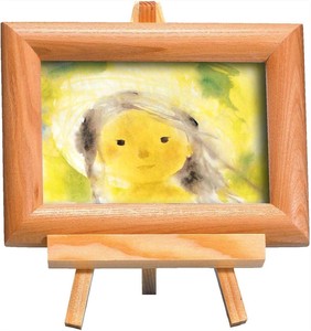 ナチュラルイーゼル付(ちひろ絵はがき一枚入り)　1421740・緑の風の中の少女