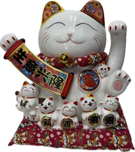 14” 招き猫　生意興隆