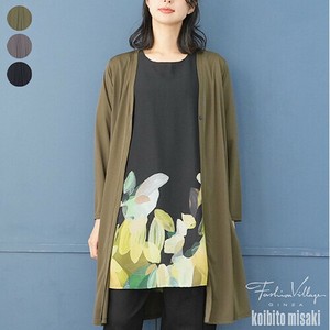 【2025新作】バックタックワンボタン長袖ロングカーディガン レディース ミセス 婦人服 36-1746
