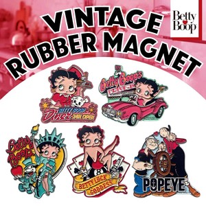 VINTAGE RUBBER MAGNET/BETTY BOOP & POPEYE◾️ビンテージ調ラバーマグネット