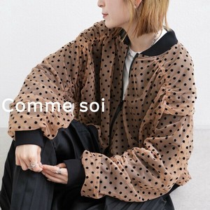 再入荷ラスト■comme soi（コムソワ）■シアー　ドットブルゾン　2025AW