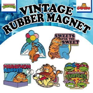 VINTAGE RUBBER MAGNET/GARFIELD & TMNT◾️ビンテージ調ラバーマグネット