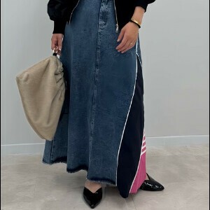 Denim Full-Length Pant Denim Skirt