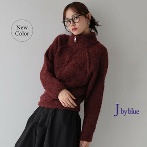 新色追加・再入荷【ハーフジップブークレニット】トップス　ニット　ハーフジップ