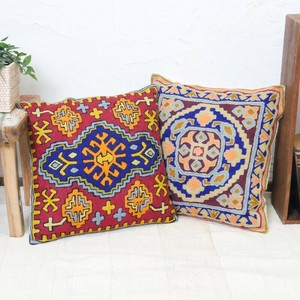 8-【再入荷】ウール刺繍クッションカバー