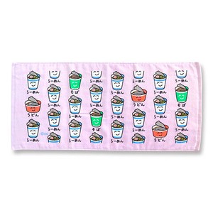 （取り寄せ品）TOWEL かっぷらーめんさん　おえかきさん フェイスタオル   オクタニ