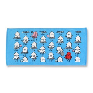 （取り寄せ品）TOWEL いかさん　おえかきさん フェイスタオル   オクタニ