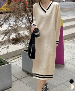 国内即納 ニットワンピース ロング レディース秋冬