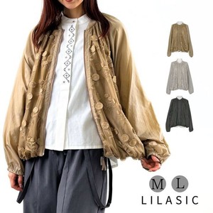 Coat Embroidery Ladies fashion Collarless Coat Blouson