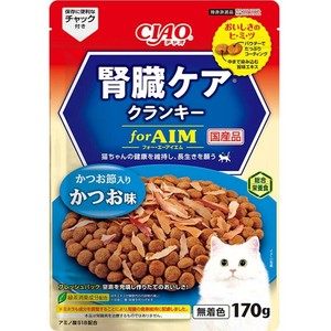 ［いなばペットフード］CIAO 腎臓ケアクランキー かつお節入り かつお味 170g