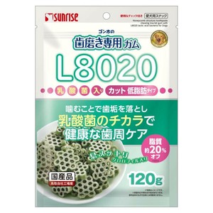 ［マルカン サンライズ］ゴン太の歯磨き専用ガムL8020乳酸菌入りクロロフィル入りカット低脂肪タイプ120g