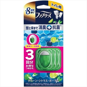 ファブリーズトイレ用消臭剤プレミアムシリーズ＋抗菌グリーンシトラスガーデンつめかえ　3回分
