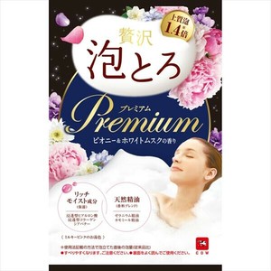 お湯物語　ぜい沢泡とろ　プレミアム　入浴料　ピオニー＆ホワイトムスクの香り 【入浴剤】