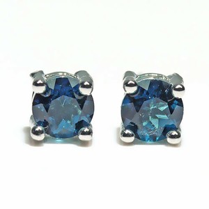 Pierced Earrings Silver Post Rhinestone Natural Stone Birthstone