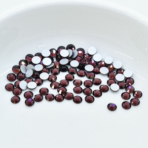 フラットバック VIVA12 プレシオサ SS12 バーガンディー F ラインストーン PRECIOSA