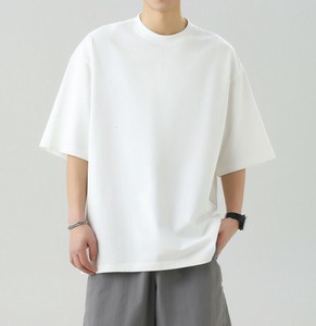 Tシャツ 半袖 ラウンドネック   無地 ゆったり 快適 男女兼用 ファッション   MBQ3881