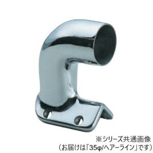 シロクマ　ステンレス出隅ブラケット止 ヘアーライン BR-70　35φ