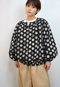 SheetingドットPt　ブルゾンシャツ