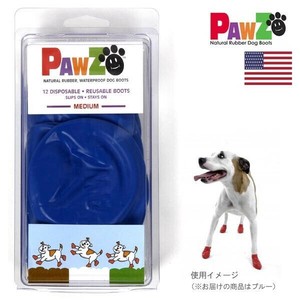 正規輸入品　アメリカ　Pawz Dog Boots社製　ポウズ　ラバー・ドッグ・ブーツ　MEDIUM　ブルー　PZ3