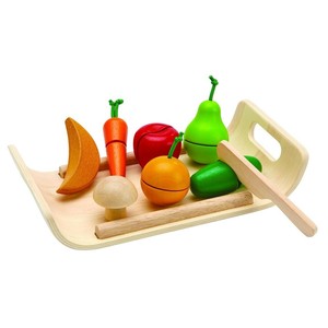 正規輸入品 プラントイ 木製玩具 詰め合わせフルーツ&ベジタブル 3416