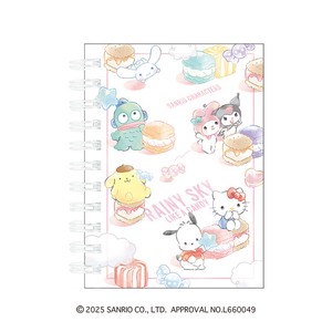 【先行受注】A6 Wリングノート サンリオキャラクターズ　予約〆10/12