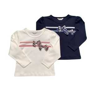 Kids' 3/4 Sleeve T-shirt Floral Pattern 100 ~ 140cm Made in Japan