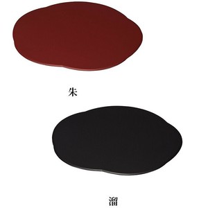 12.5福梅プレート　朱　溜