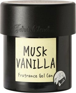 【芳香剤】John's Blend フレグランスジェルカン ブラック  ムスクバニラ