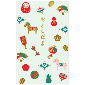 箔 正月柄うま【年賀ポチ袋・お年玉袋｜1柄3枚入り】