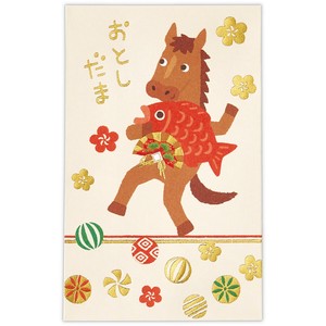 箔 鯛とうま【年賀ポチ袋・お年玉袋｜1柄3枚入り】