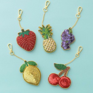 【東京かんかん】ザリ刺繍キーホルダー フルーツ 果物