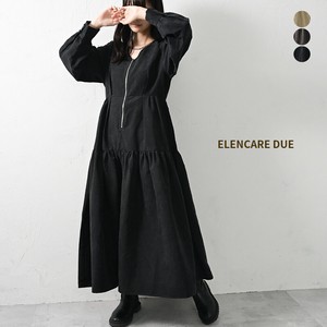 Casual Dress V-Neck Front Zipper [A/W NEW]