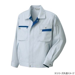 アイトス 長袖サマーブルゾン シルバーグレー×ネイビー 5L 5320003