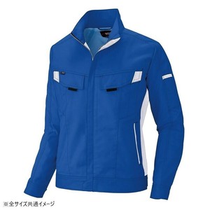 アイトス 長袖ブルゾン(男女兼用) ロイヤルブルー×シルバーグレー L 6801
