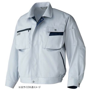 アイトス 長袖ブルゾン(男女兼用) シルバーグレー×ネイビー 3L 6321