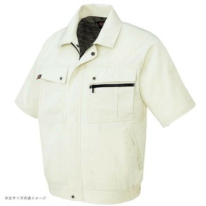 アイトス 半袖ブルゾン(無地)(男女兼用) アイボリー M 5591