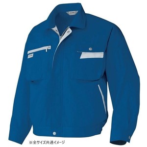 アイトス 長袖ブルゾン(男女兼用) ブルー×シルバーグレー L 6321